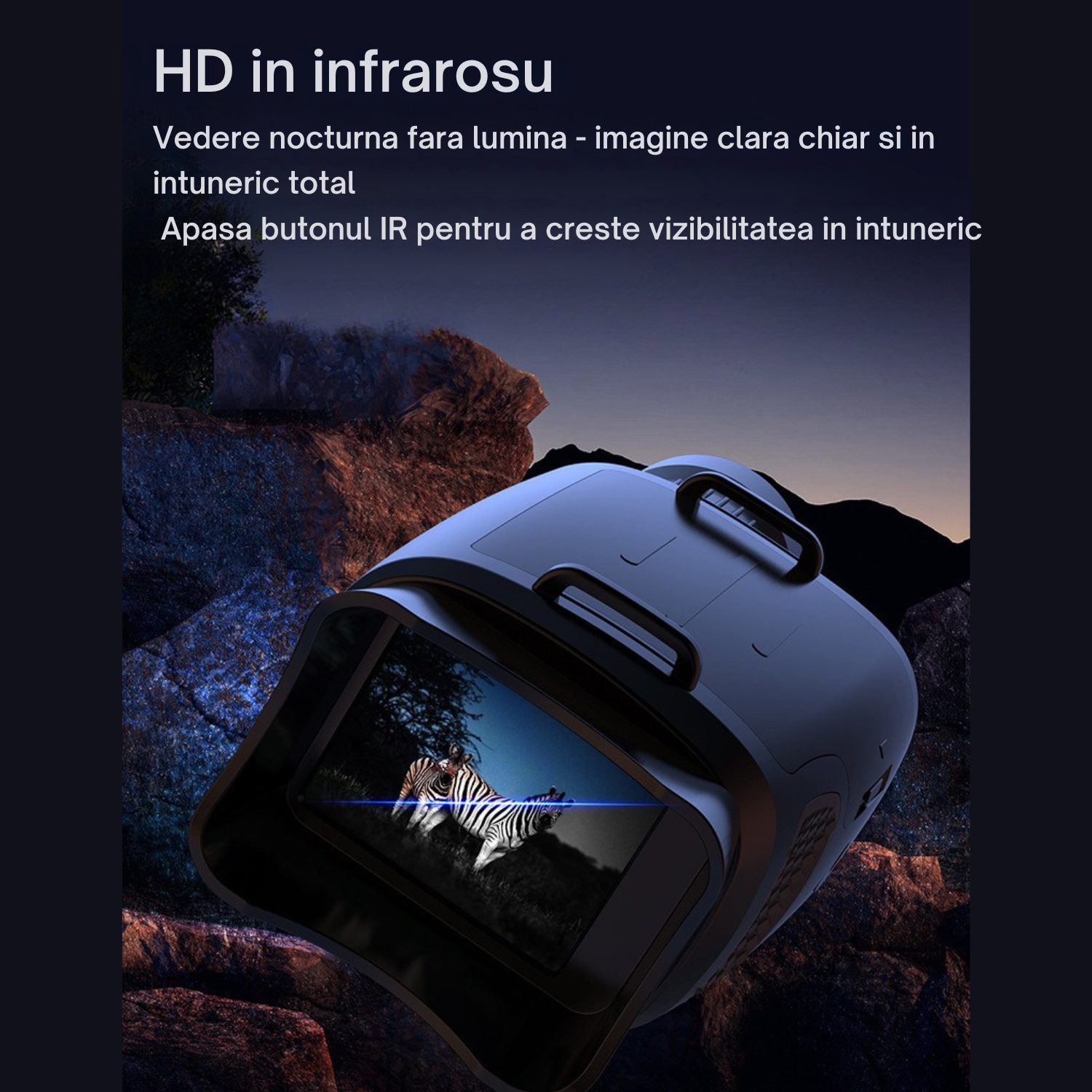 Monoclu digital infraroșu Invincio Explore, rezolutie FullHD, zoom 16x, negru, 120x150x60mm