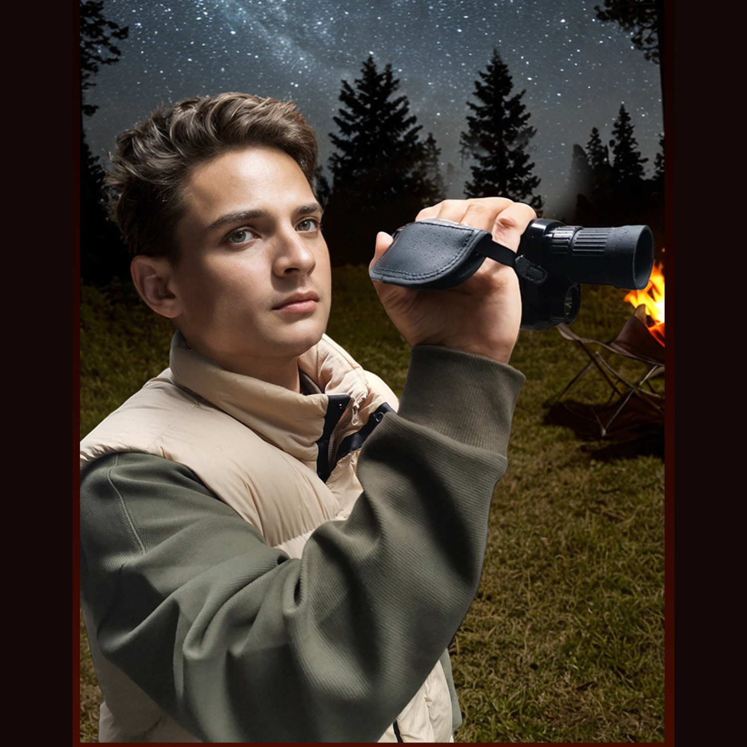 Monoclu digital infraroșu Invincio Explore, rezolutie FullHD, zoom 16x, negru, 120x150x60mm