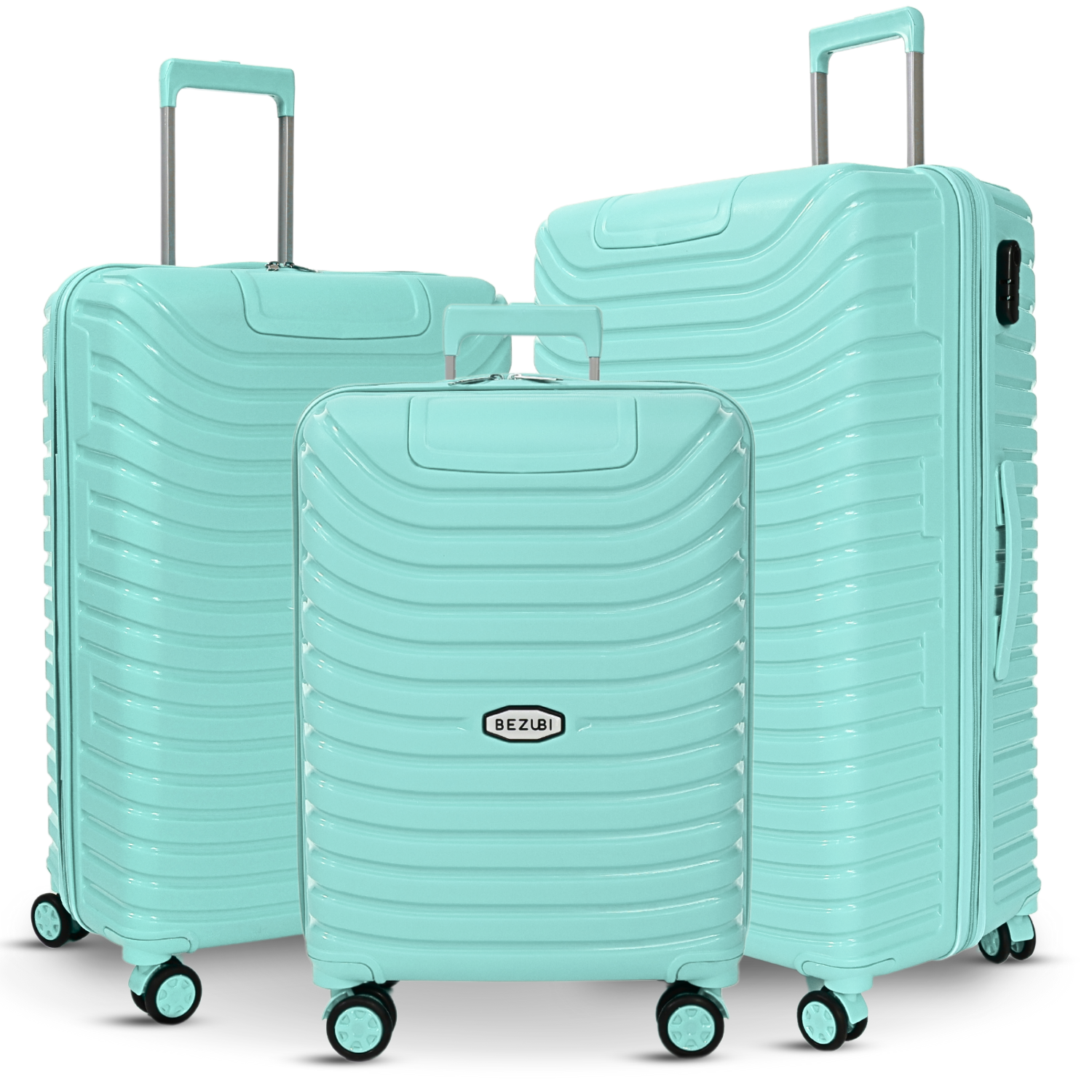 Set complet 3 trolere pentru vacanta, Turcoaz