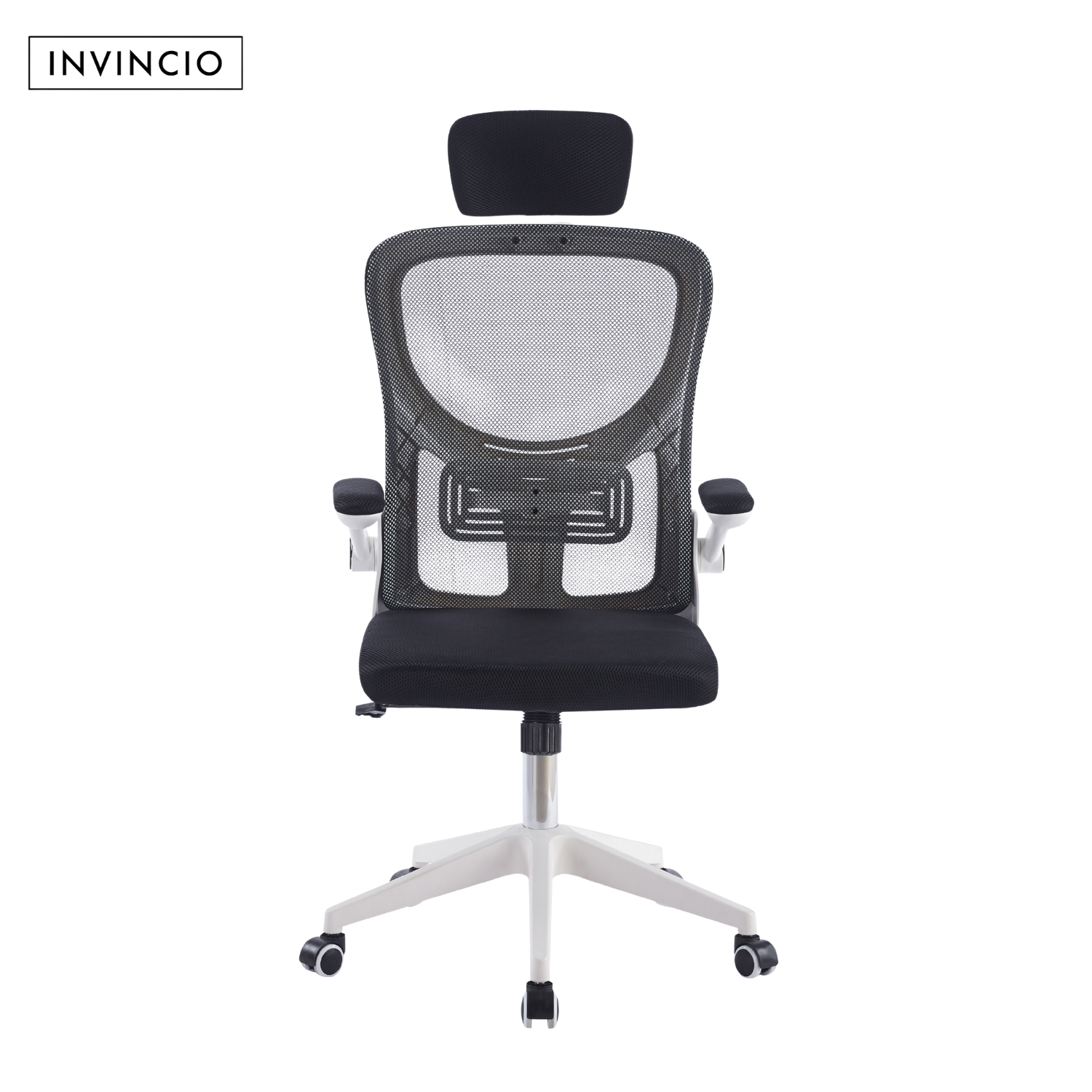 Invincio SmartFit – Scaun ergonomic cu suport lombar, negru-alb