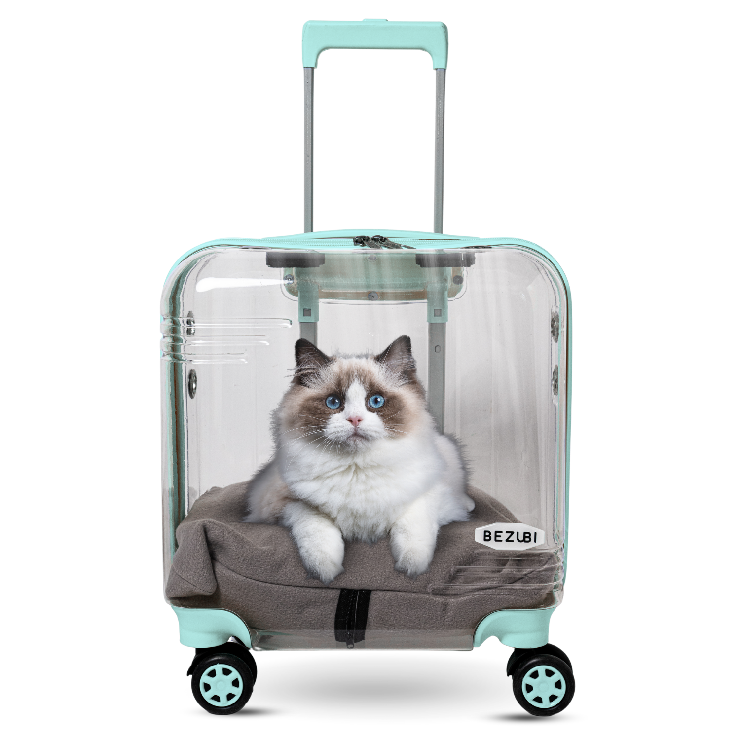 Troler Transport Bezubi Pet, pentru Animale de Companie, Albastru Pastel