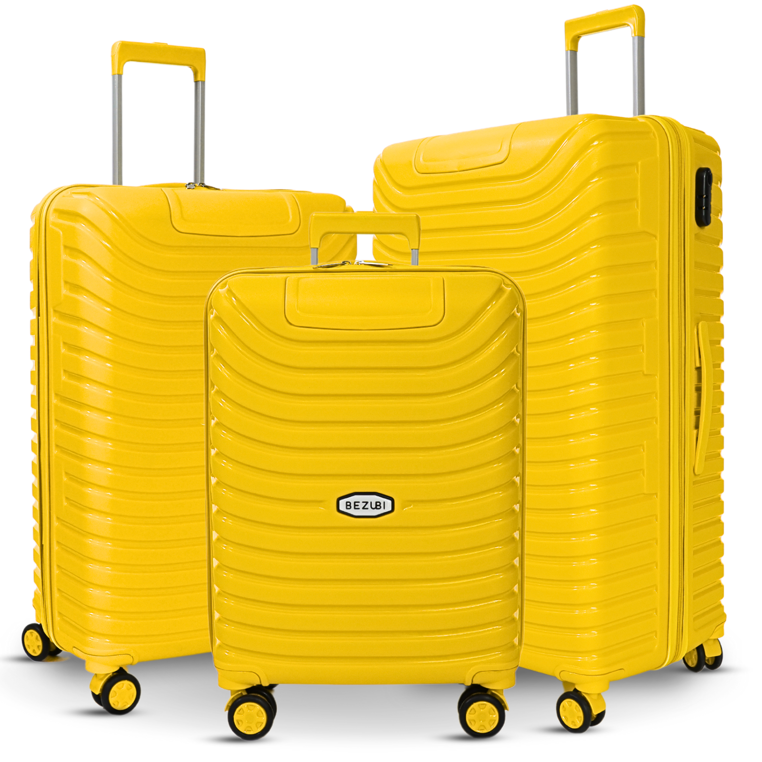 Set complet 3 trolere pentru vacanta, Galben