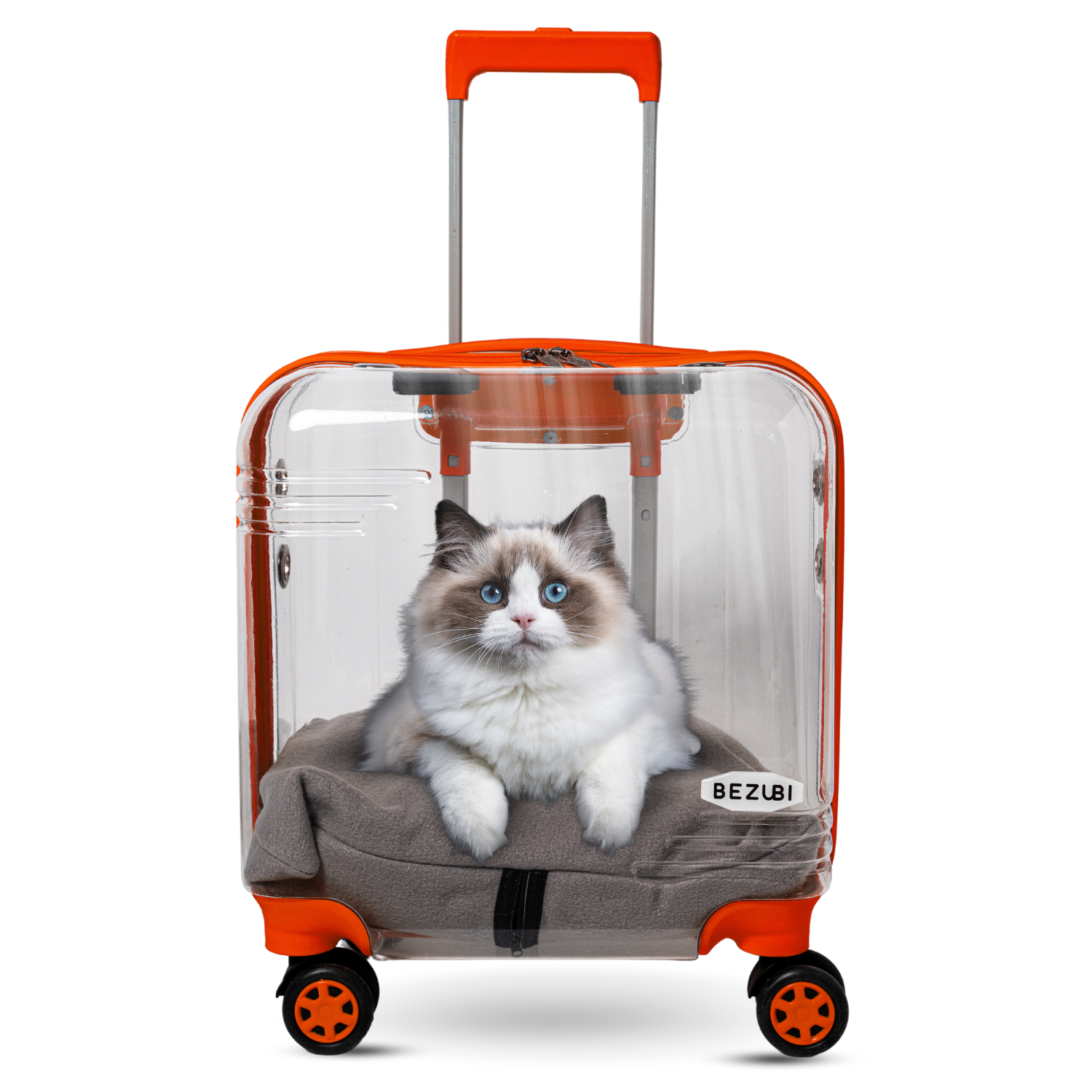 Troler Transport Bezubi Pet, pentru Animale de Companie, Portocaliu