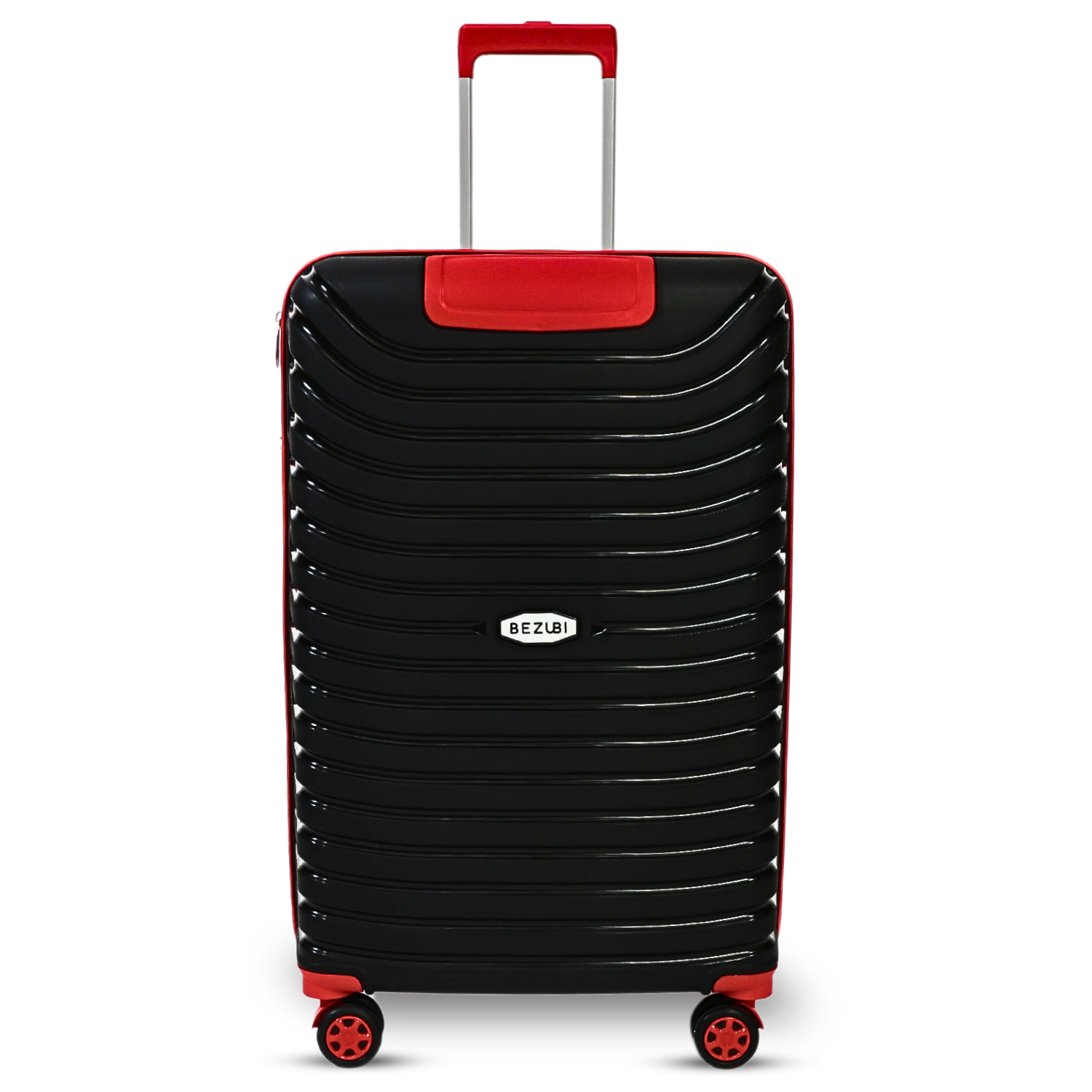 Troler mediu, bagaj de mana, 71x60x30, Negru-Rosu