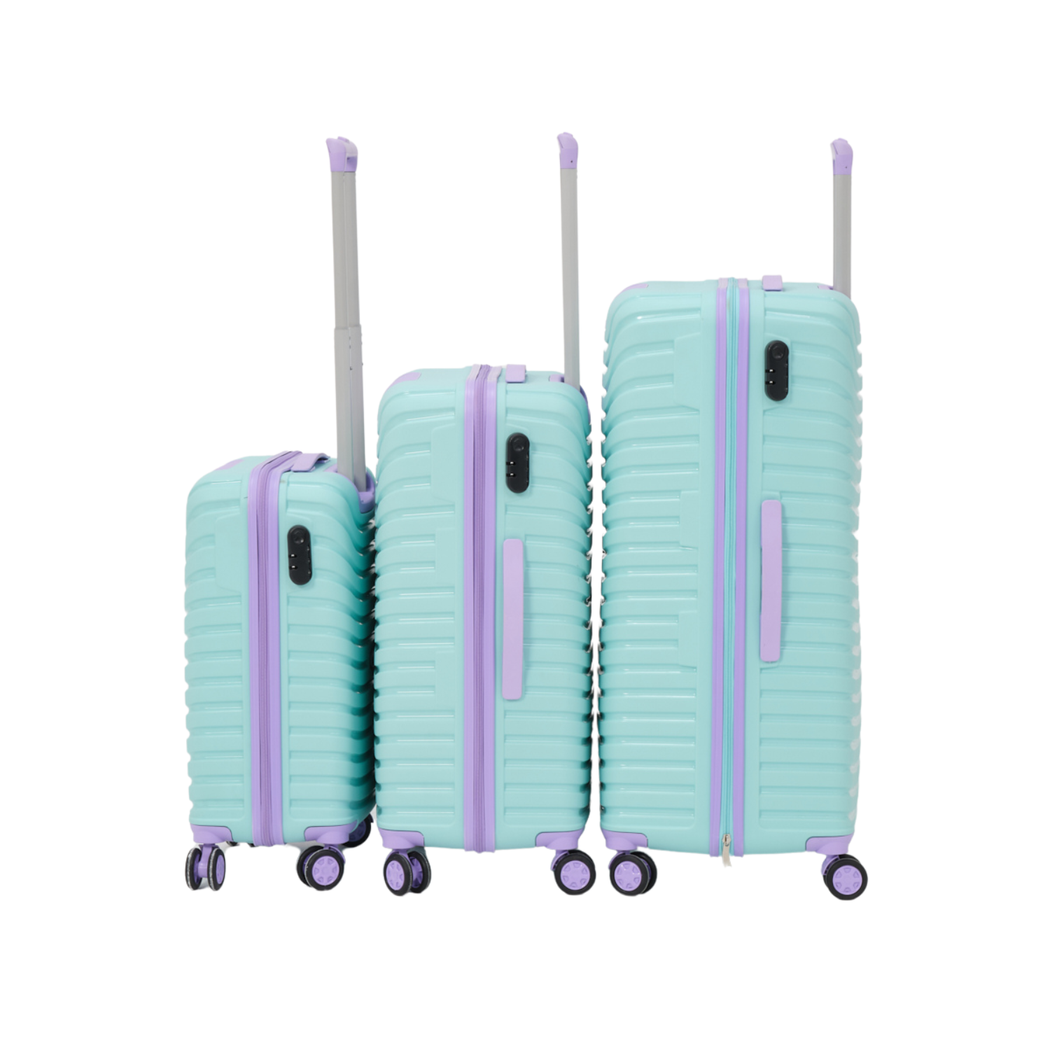 Set complet 3 trolere pentru vacanta, Turcoaz Mov
