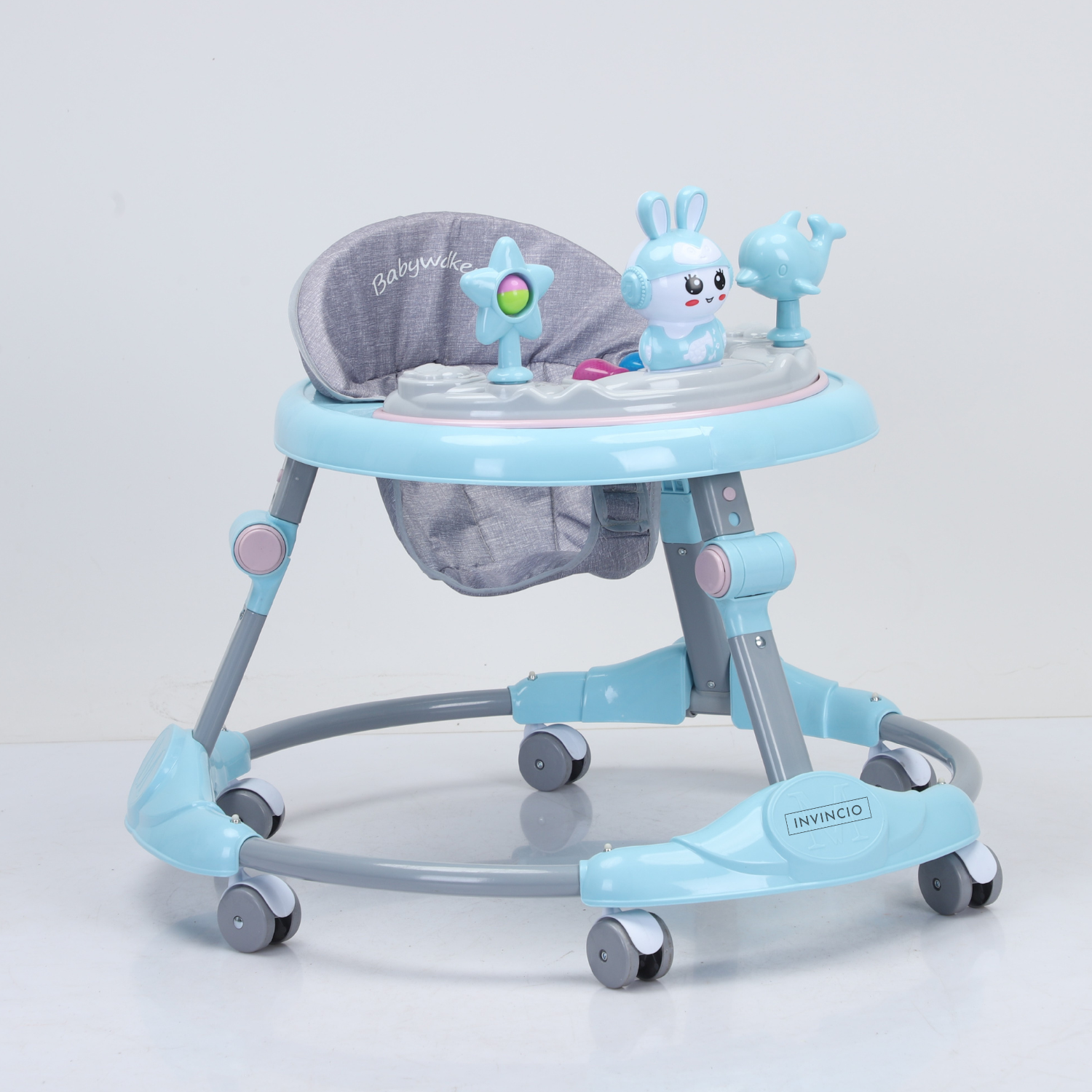 Invincio EasyStep – Premergator pliabil cu suport reglabil 6–36 luni, albastru