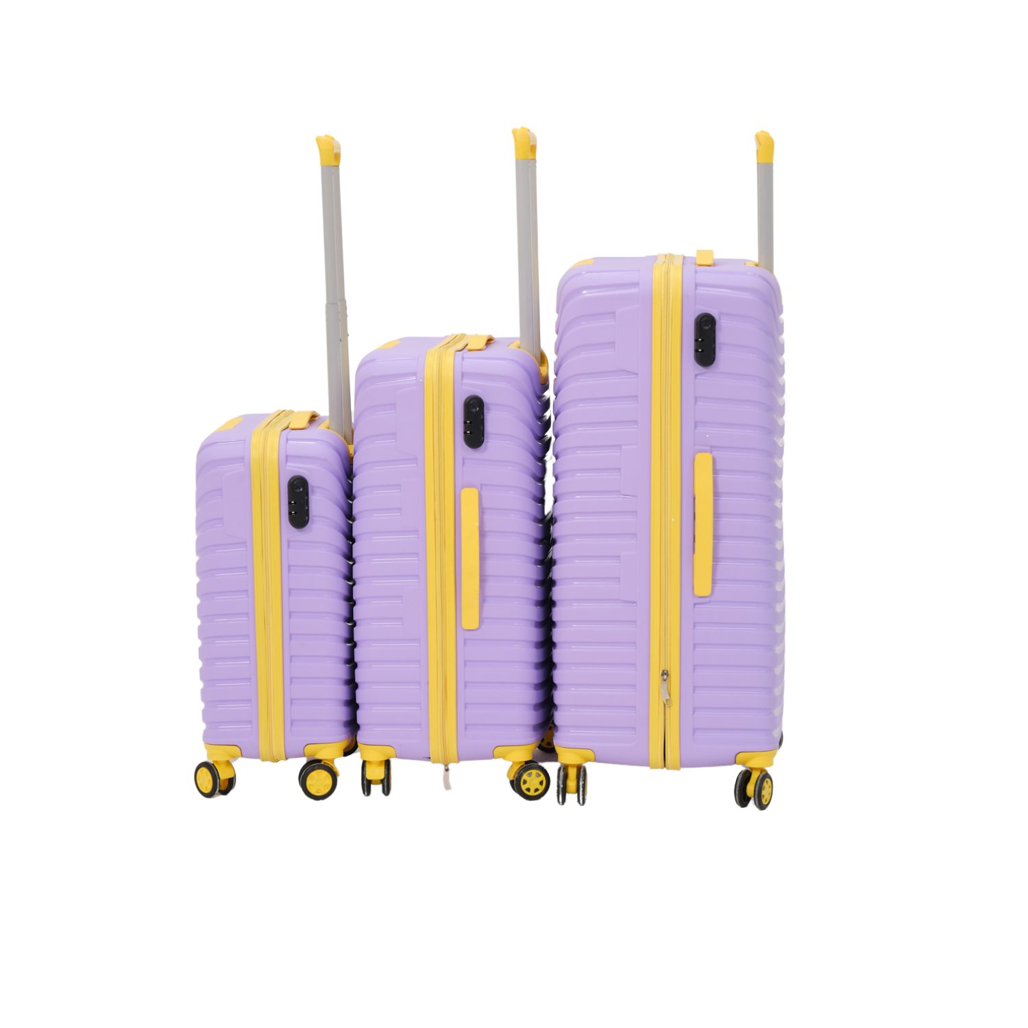 Set complet 3 trolere pentru vacanta, Mov galben