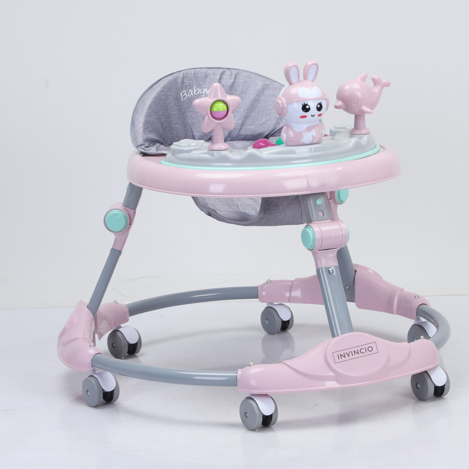 Invincio EasyStep – Premergator pliabil 6–36 luni, roz