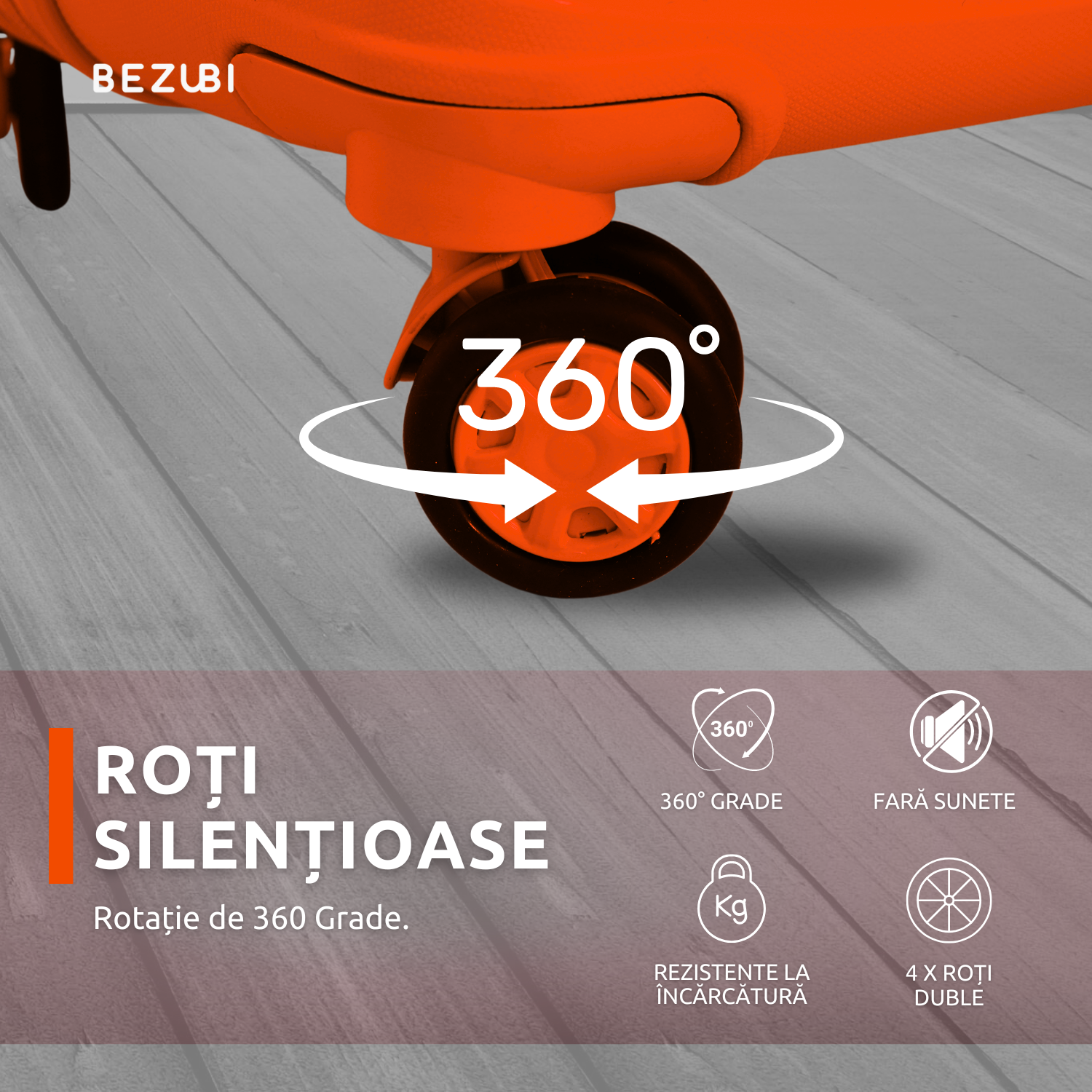 Set complet 3 trolere pentru vacanta, Portocaliu