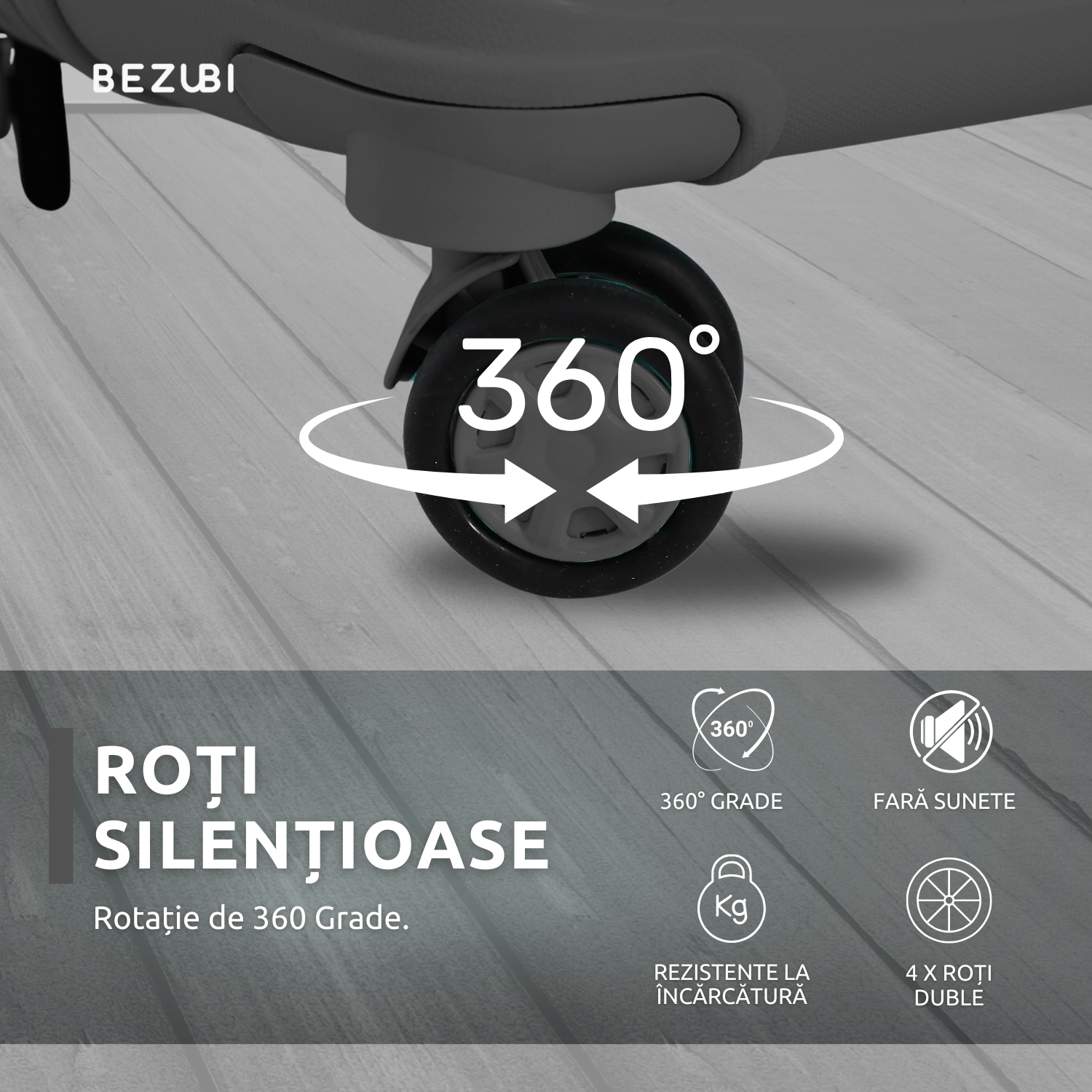 Set complet 3 trolere pentru vacanta, Gri