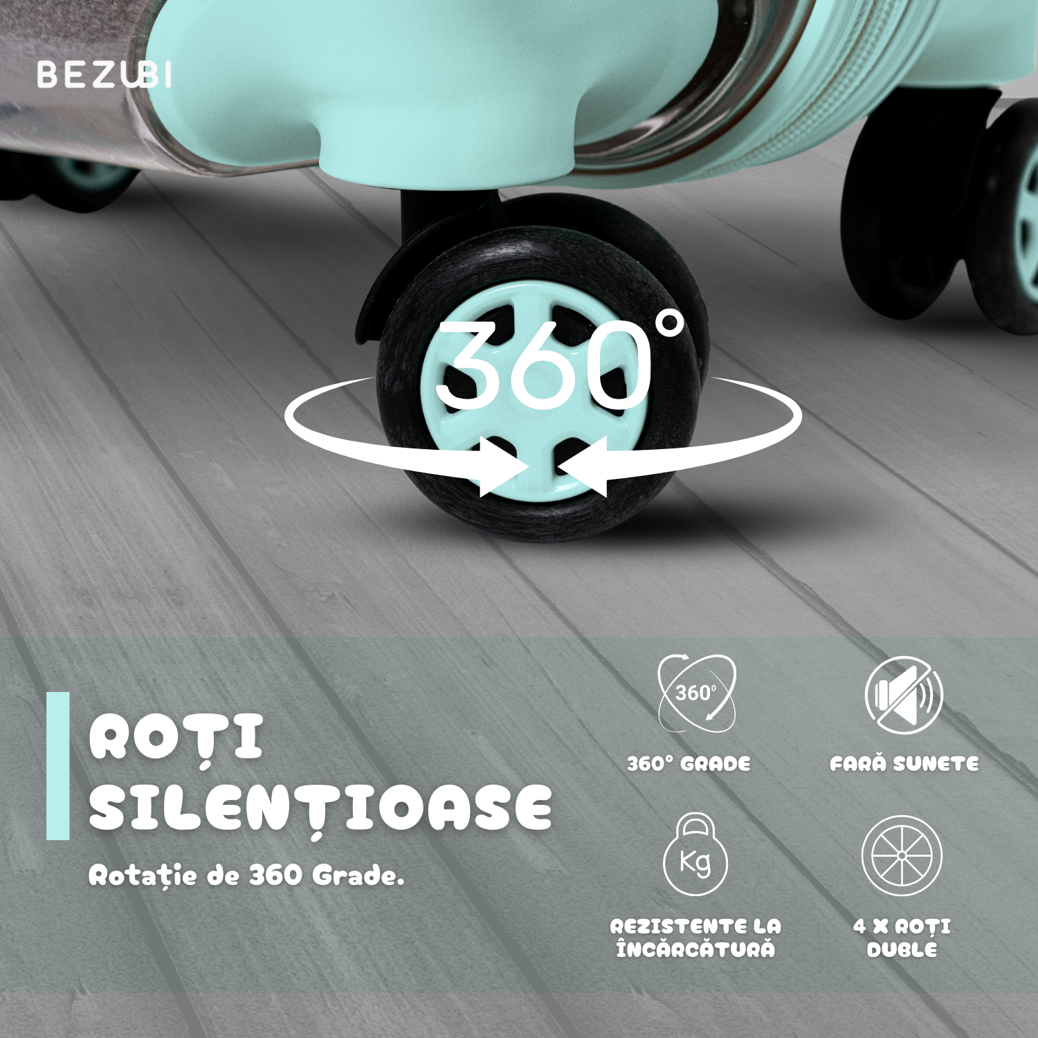 Troler Transport Bezubi Pet, pentru Animale de Companie, Albastru Pastel