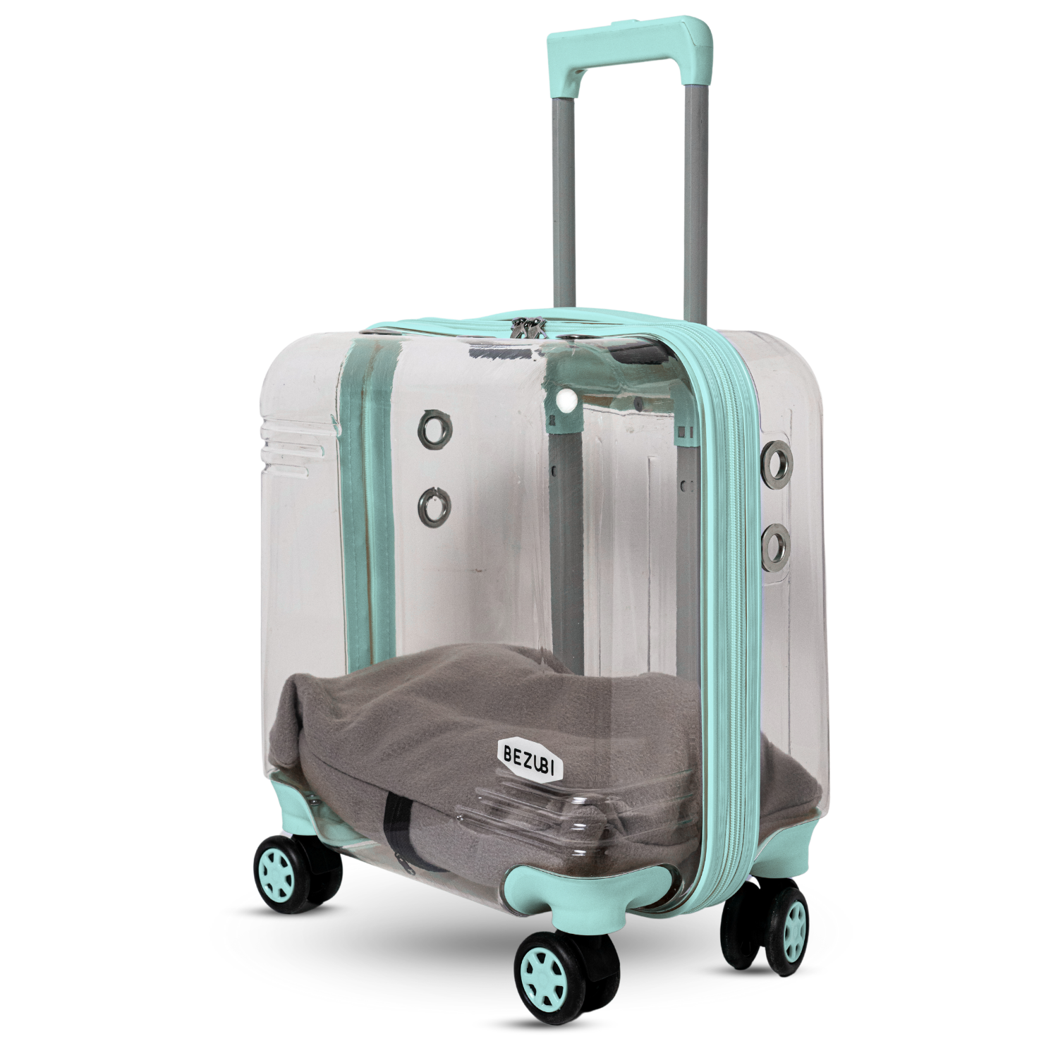 Troler Transport Bezubi Pet, pentru Animale de Companie, Albastru Pastel