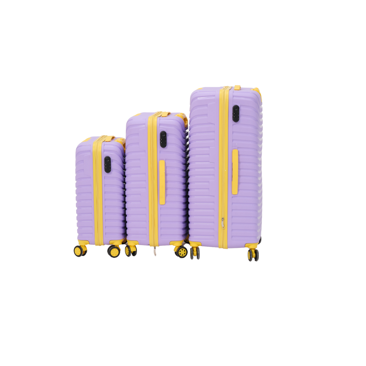 Set complet 3 trolere pentru vacanta, Mov galben