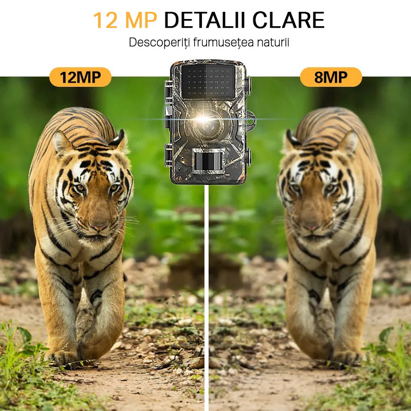 Camera de vanatoare INVINCIO®, monitorizare fauna salbatica, supraveghere gospodarie, foto 12MP, video FHD 1920x1080, protectie IP66, senzor miscare cu infrarosu PIR, display 2 inci, alimentare baterii, stand-by pana la 6 luni, stocare card TF, Camuflaj