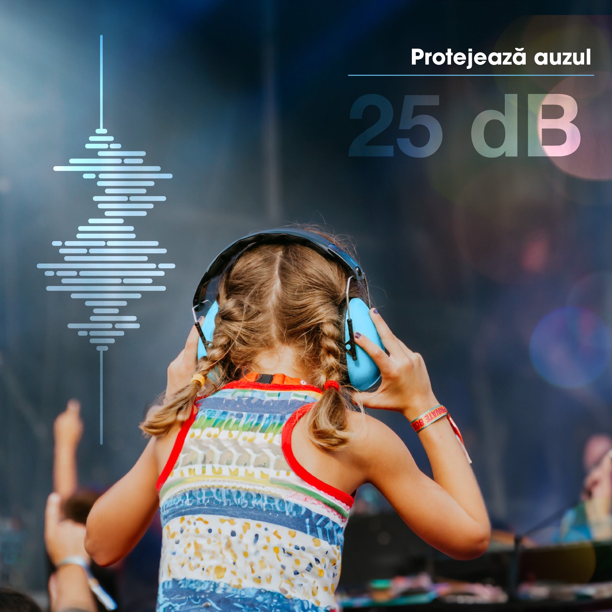 Casti antifoane copii 3-10 ani INVINCIO Safety, marime reglabil, confortabile, ergonomice, captusite, usoare, pentru protectia auzului, albastru mat