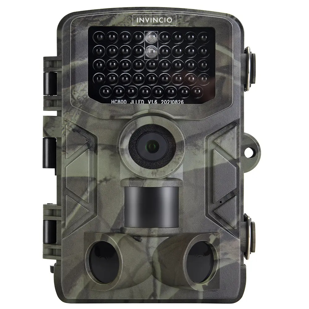 Camera vanatoare INVINCIO Trail, monitorizare fauna salbatica, supraveghere zi si noate, senzor infrarosu PIR 120 grade, distanta declansare 20 metri, stand by 6 luni, video si foto sau combinat, memorie micro SD, rezistant la apa IP 65, culoare camuflaj