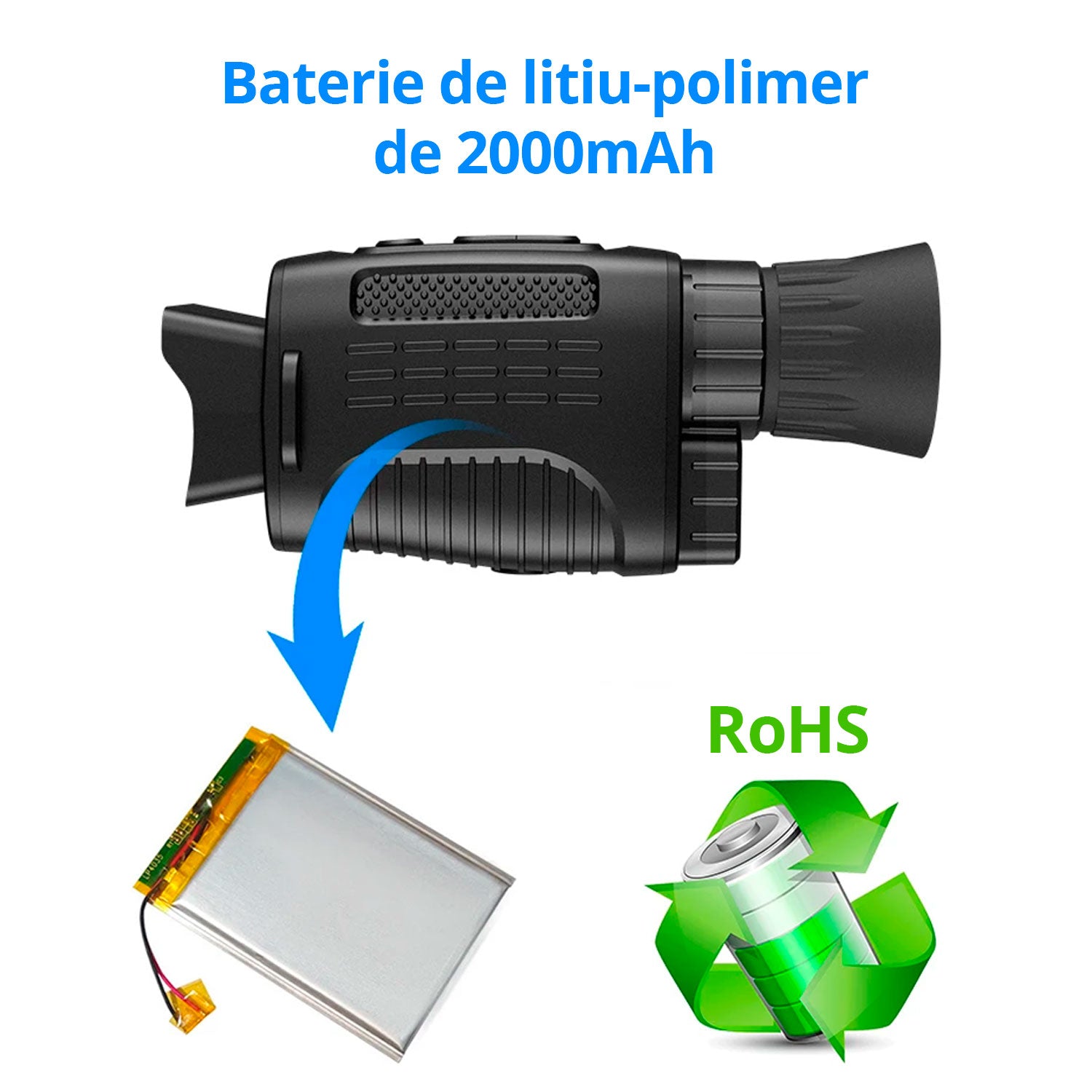 Monoclu cu vedere nocturna Invincio Vision, mod foto sau video FullHD, 1080p, foto 24MP, display TFT 1,5 inch color, zoom digital 6x, focalizare manuala, Micro SD 32GB compatibil, camp vizual 300 m, infrarosu 4 nivele, autonomie 12 ore, portabil, negru