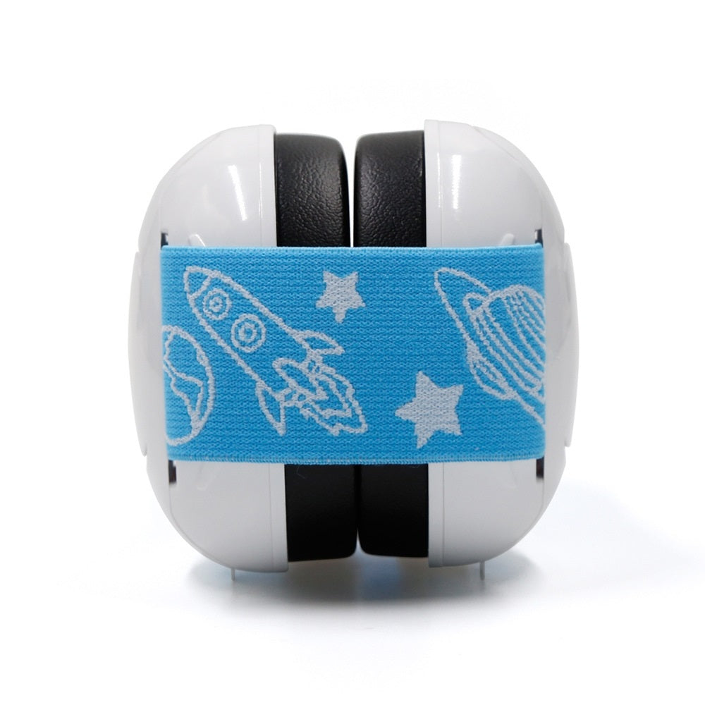 Casti Antifonate Invincio Baby Protection pentru bebelusi, protectie auditiva, marime reglabila, bebelusi 3-36 luni, culoare alb-albastru