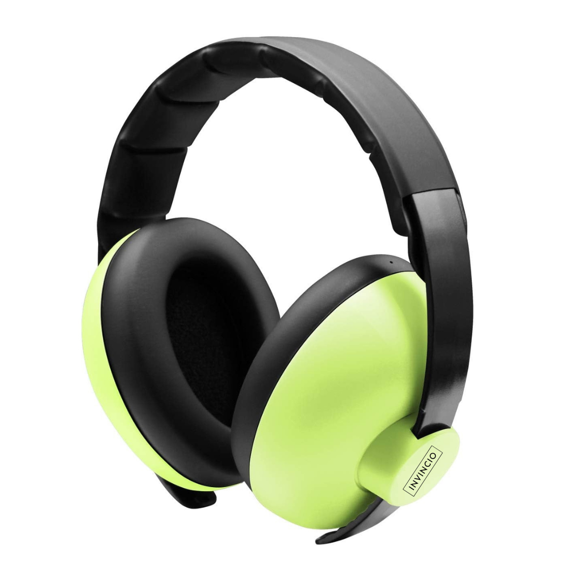 Casti antifonice pentru copii si bebelusi 3-36 luni Invincio Baby Comfort, marime reglabila, ergonomice, captusite, confortabile, usoare, pentru protectia auzului, reducere zgomot 20 dB, verde