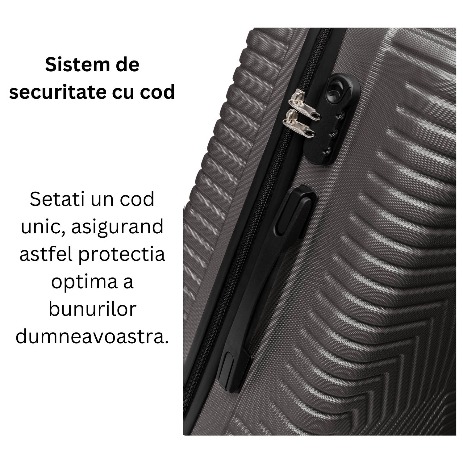 Set Geanta Cosmetica Make-up Bezubi Glam si Troler Cabina avion POLO, antracit