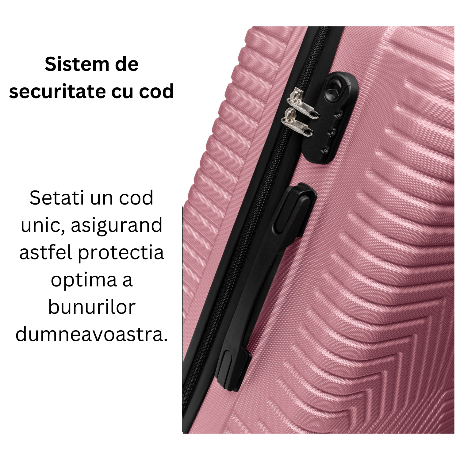 Set Geanta Cosmetica Make-up Bezubi Glam si Troler Cabina avion POLO, roz