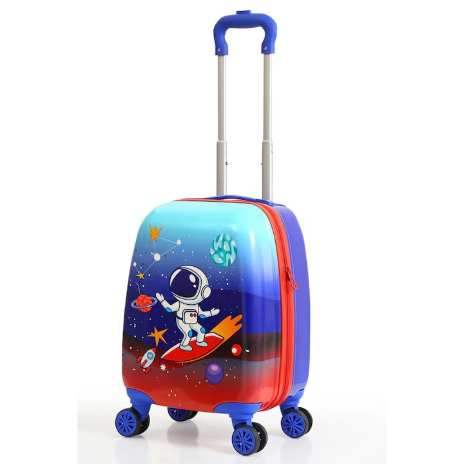 Troler pentru Copii Bezubi Junior, Model Astronaut, Bagaj de Cabina