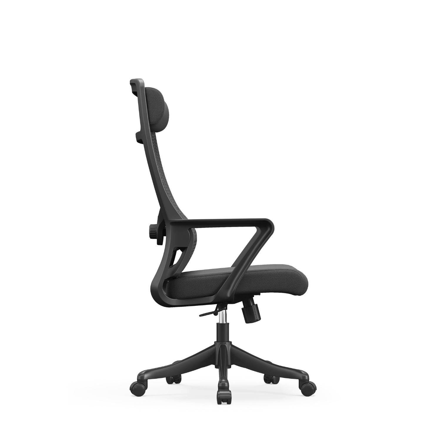 Scaun Ergonomic de Birou, Invincio, Steven-H, Cotiere Fixe, Spatar Mesh, Suport Lombar 2D Reglabil, Tetiera Reglabila 2D, Sezut Gros 6cm, Reglaj si Blocare pe 3 pozitii, Sarcina Maxima 136kg, Negru