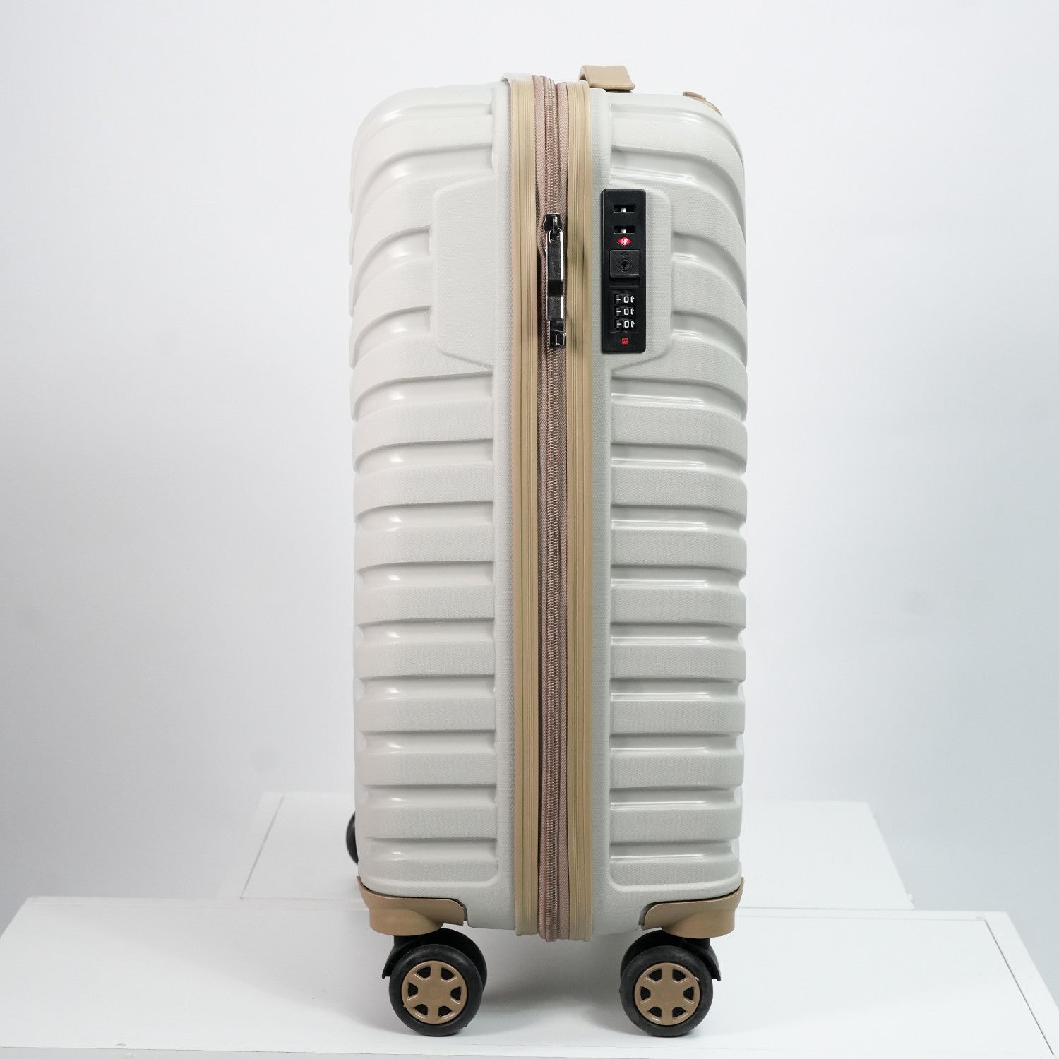 Troler mic, bagaj de mana, 55x40x20, bej