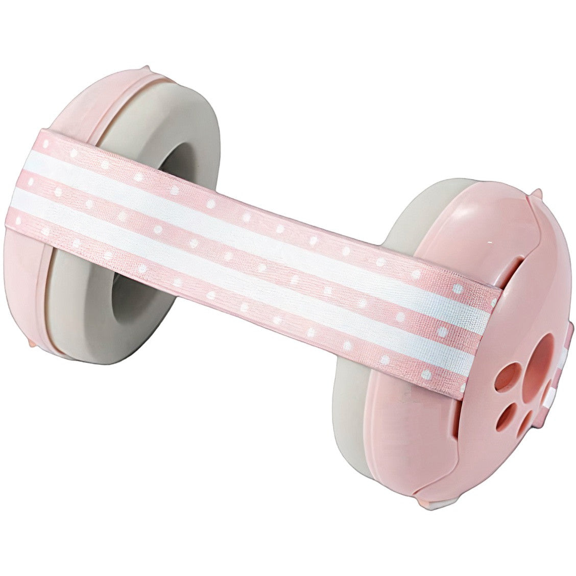 Casti antifonate INVINCIO® Muffy, pentru copii si bebelusi pana la 36 luni, protectie auditiva in medii zgomotoase, sistem de prindere sigur pentru fontanela, bentita elastica, usor de folosit, Roz