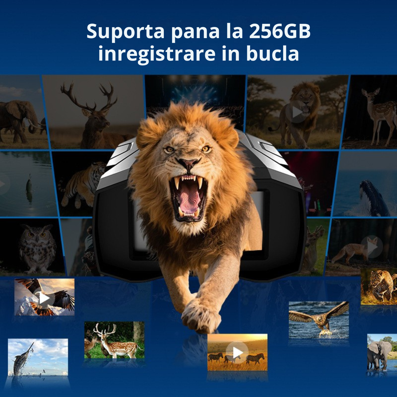 Binoclu cu vedere nocturna, Invincio Explorer, 4K, Zoom 16x, autonomie +12H 5000mAh, ecran color HD 4.5”, mod zi/noapte, inregistrare video 4K cu sunet, card 32GB inclus, 9 nivele infrarosu, rezistent la apa, negru