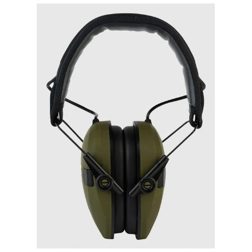 Casti Tactice Antifon INVINCIO® W1, Reducere Zgomot si Protectie Auditiva, Pliabile, Filtrare Zgomot Ambiental si Sensibilitate Reglabila, Doua Microfoane, Conectare Audio prin Jack, pentru Vanatoare, Poligon, Paintball, Airsoft, camuflaj verde