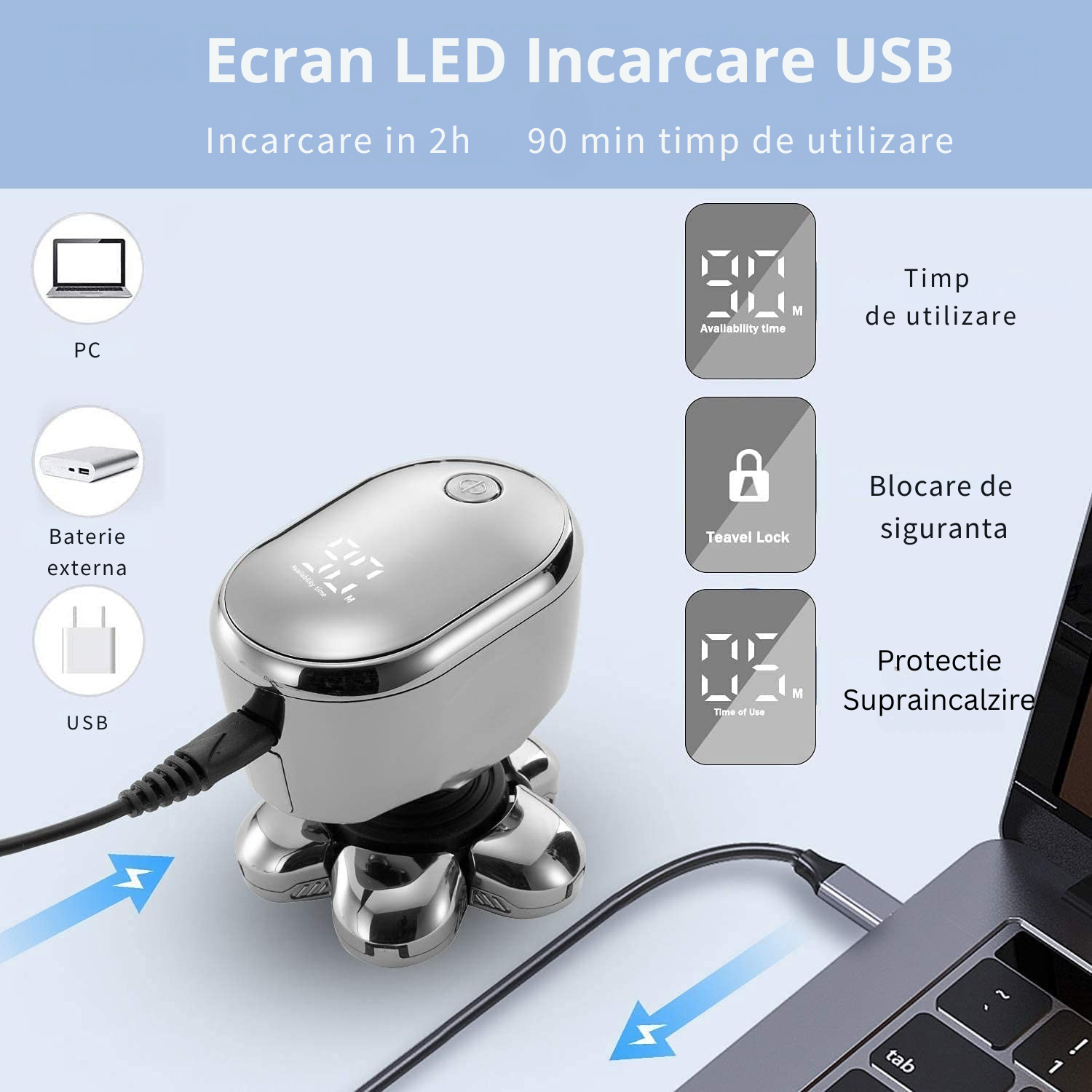 Aparat de ras electric 6 in 1, Invincio Edge 2, capete multiple pentru ras, lame duble 7D, 5 accesorii, rezistent la apa, incarcare duala USB-C si wireless, autonomie 60 min, motor silentios, cap lavabil, culoare argint