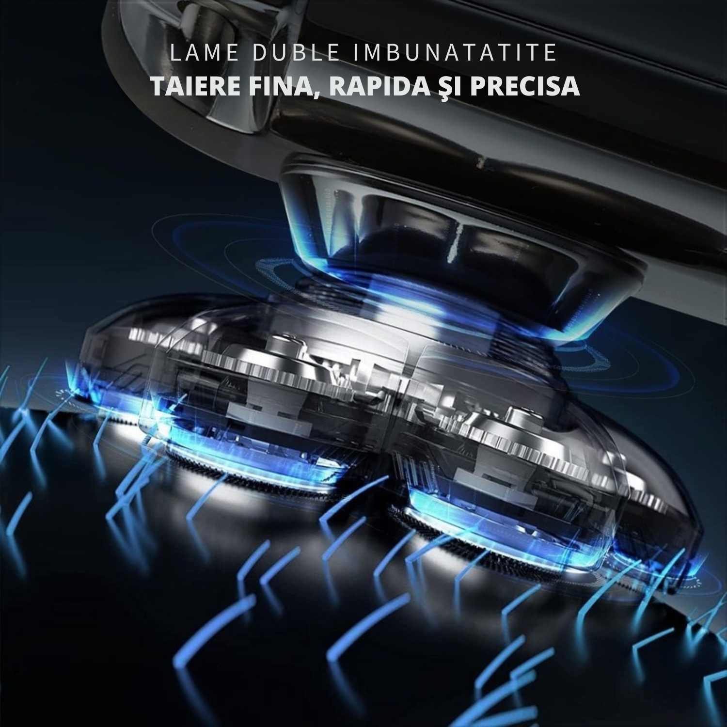 Aparat de ras electric 6 in 1, Invincio Edge 2, capete multiple pentru ras, lame duble 7D, 5 accesorii, rezistent la apa, incarcare duala USB-C si wireless, autonomie 60 min, motor silentios, cap lavabil, culoare argint