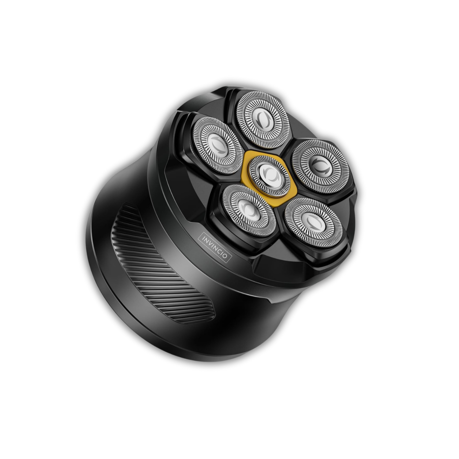 Aparat de ras electric Invincio Edge fata si cap, pentru barbati, ergonomic 6D, utilizare uscata sau umeda sub dus, cap magnetic, rezistent la apa, 2 viteze, autonomie 180 min, incarcare USB, diplay LED, baterie litiu reincarcabila, negru