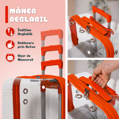 Troler Transport Bezubi Pet, pentru Animale de Companie, Portocaliu