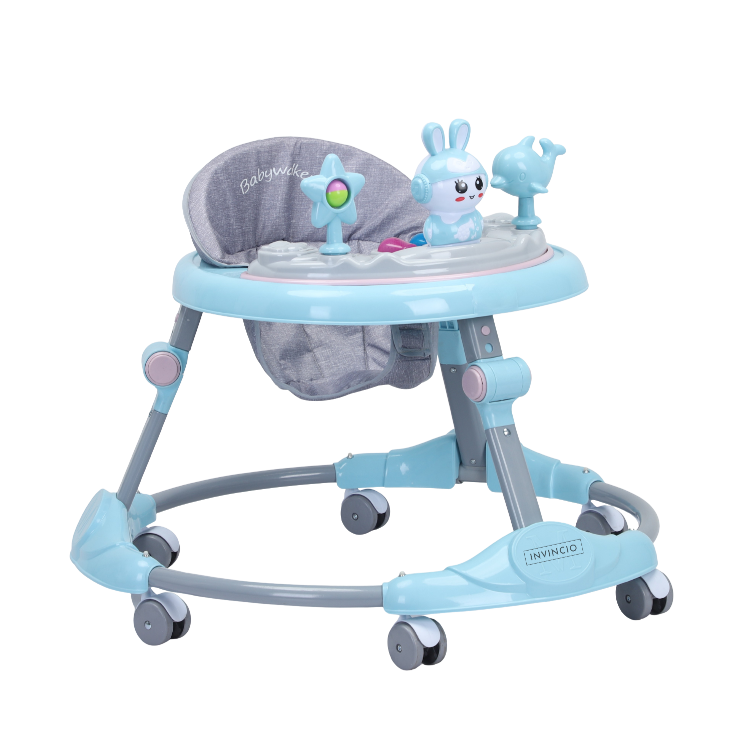 Invincio EasyStep – Premergator pliabil cu suport reglabil 6–36 luni, albastru