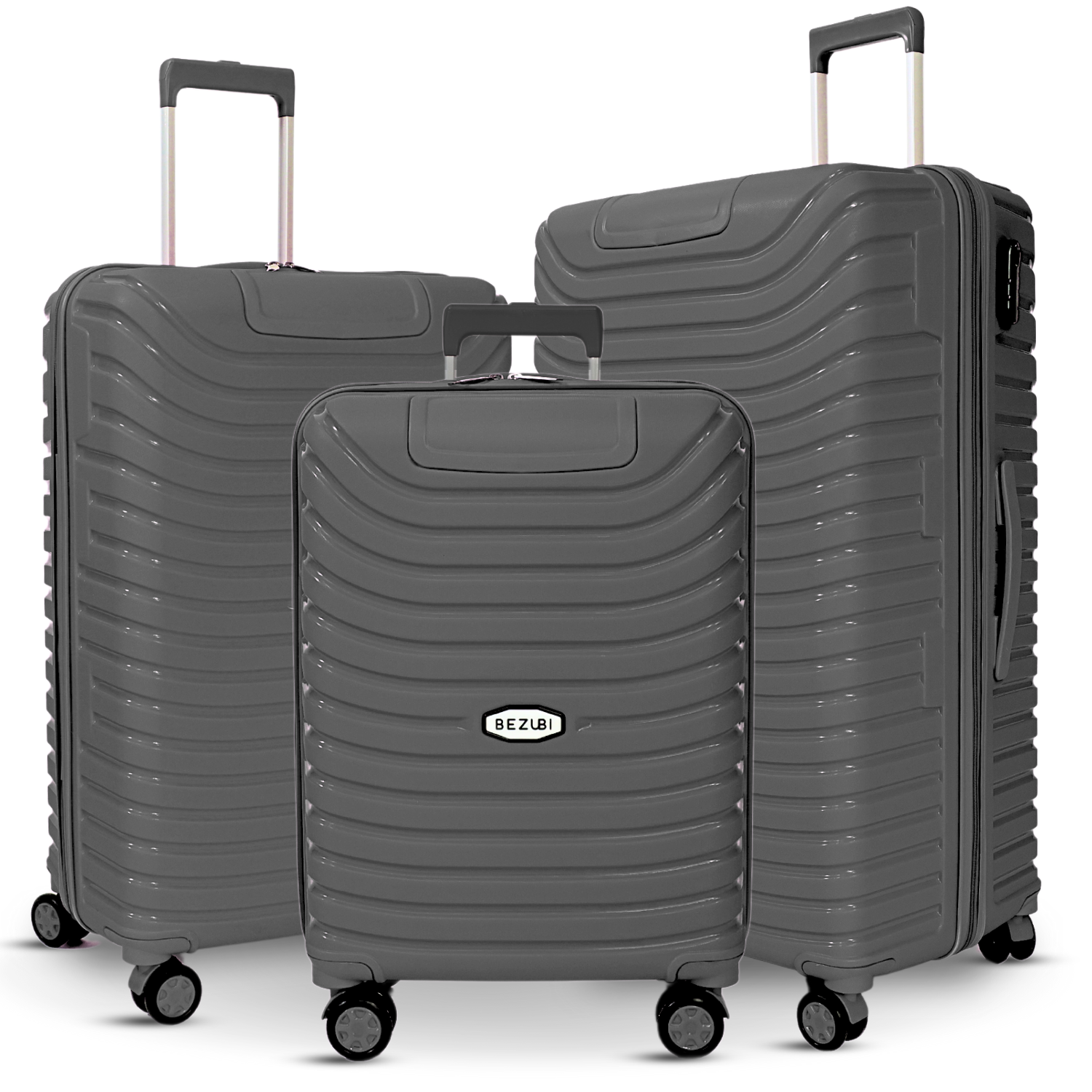 Set complet 3 trolere pentru vacanta, Gri