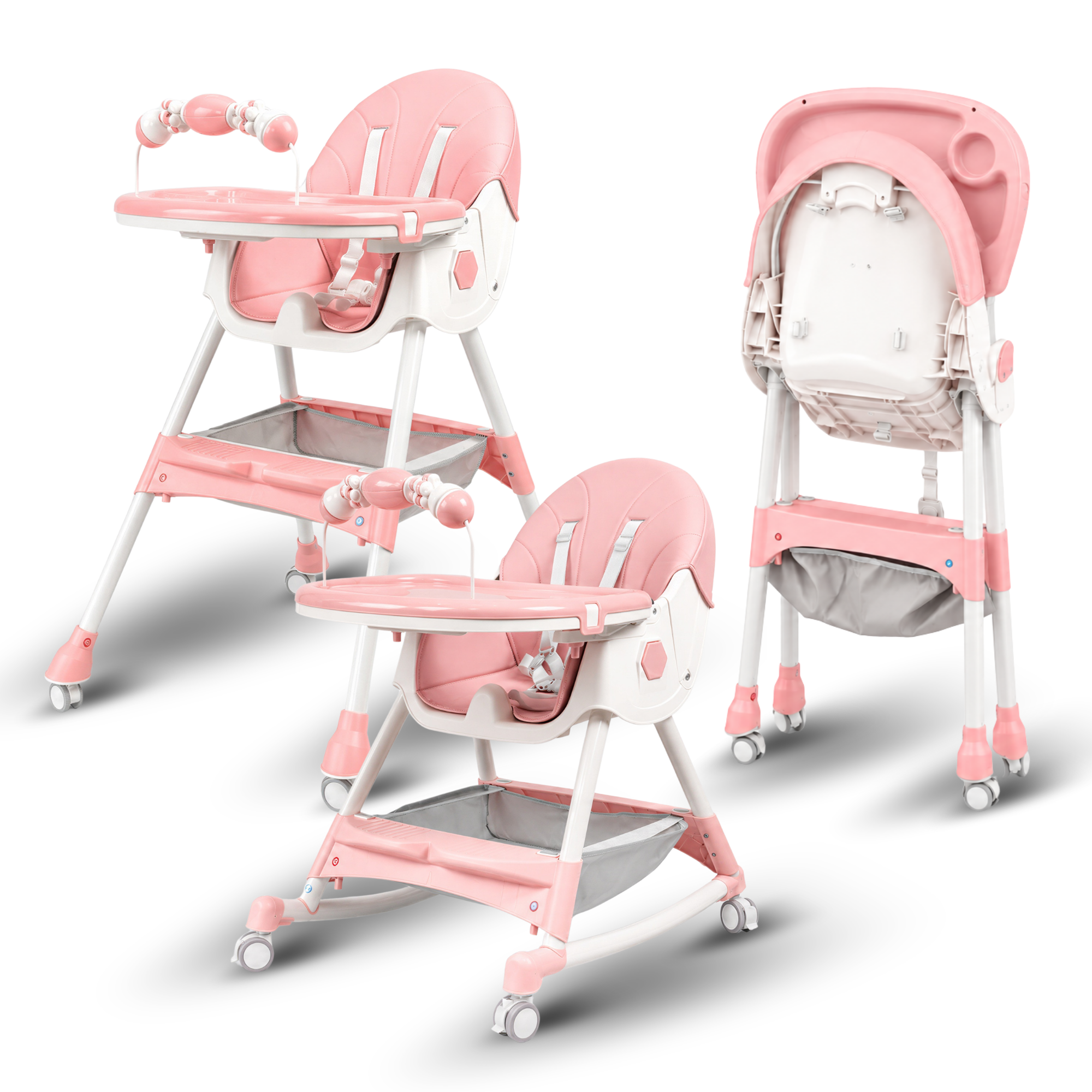 Scaun de masa multifunctional, 3 in 1, potrivit de la 6 luni la 6 ani