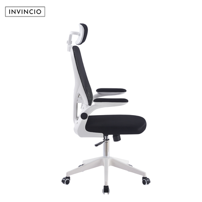 Invincio SmartFit – Scaun ergonomic cu suport lombar, negru-alb
