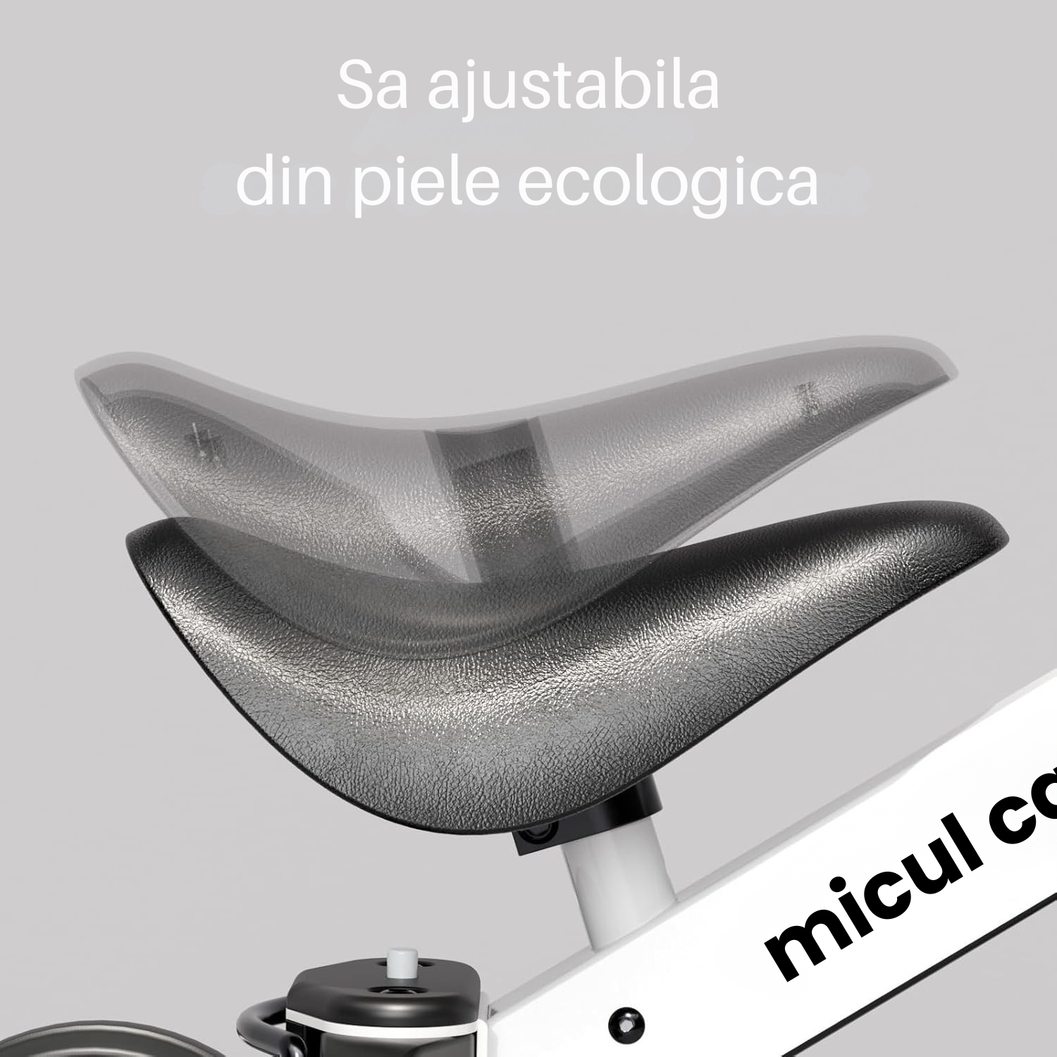 Invincio Micul Campion EasyRide 2–5 ani – Tricicleta 4-in-1 cu maner parental, alb