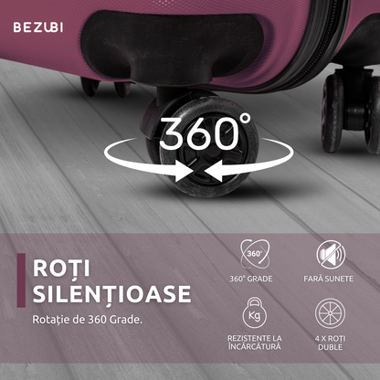 Troler Cabina Bezubi On the Go, Maner Telescopic, Roz Mineral