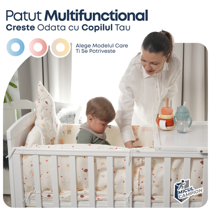 Patut extensibil din lemn, potrivit 0-6 ani, transformabil in birou +6 ani