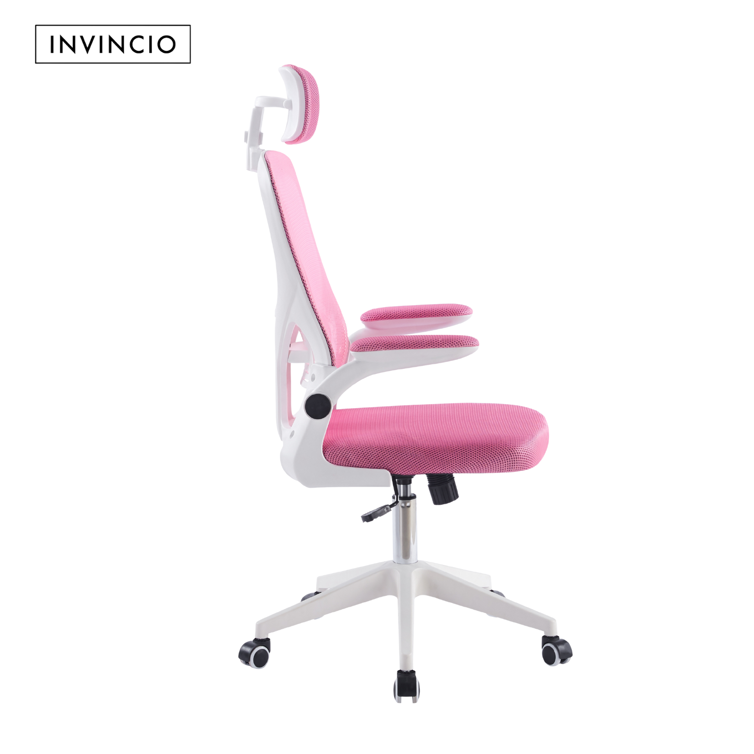 Invincio SmartFit – Scaun ergonomic cu suport lombar, roz