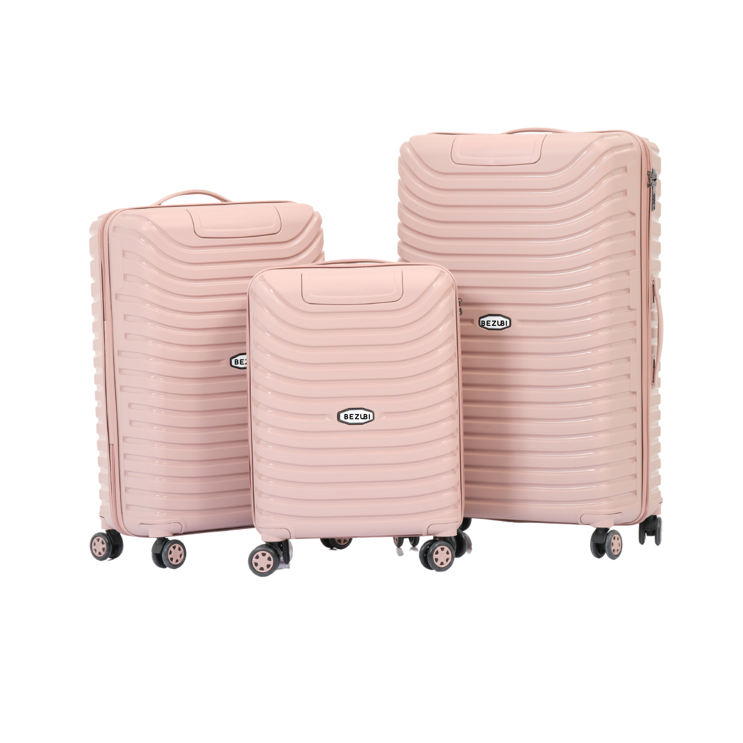 Set complet 3 trolere pentru vacanta, Roz