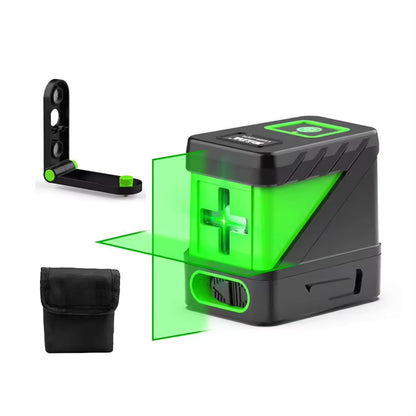 Nivela laser verde Invincio Practic, fascicol laser cruce, auto-nivelare ±4º grade, raza 20 m, 4 intensitati luminare, functie blocare pentru linii diagonale, precizie ± 3mm la 20m, 79x49x78 cm, verde