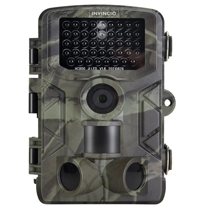 Camera vanatoare INVINCIO Trail, monitorizare fauna salbatica, supraveghere zi si noate, senzor infrarosu PIR 120 grade, distanta declansare 20 metri, stand by 6 luni, video si foto sau combinat, memorie micro SD, rezistant la apa IP 65, culoare camuflaj
