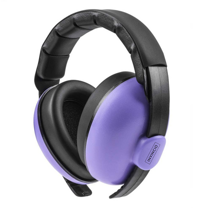 Casti antifonice pentru copii si bebelusi 3-36 luni Invincio Baby Comfort, marime reglabila, ergonomice, captusite, confortabile, usoare, pentru protectia auzului, reducere zgomot 20 dB, mov