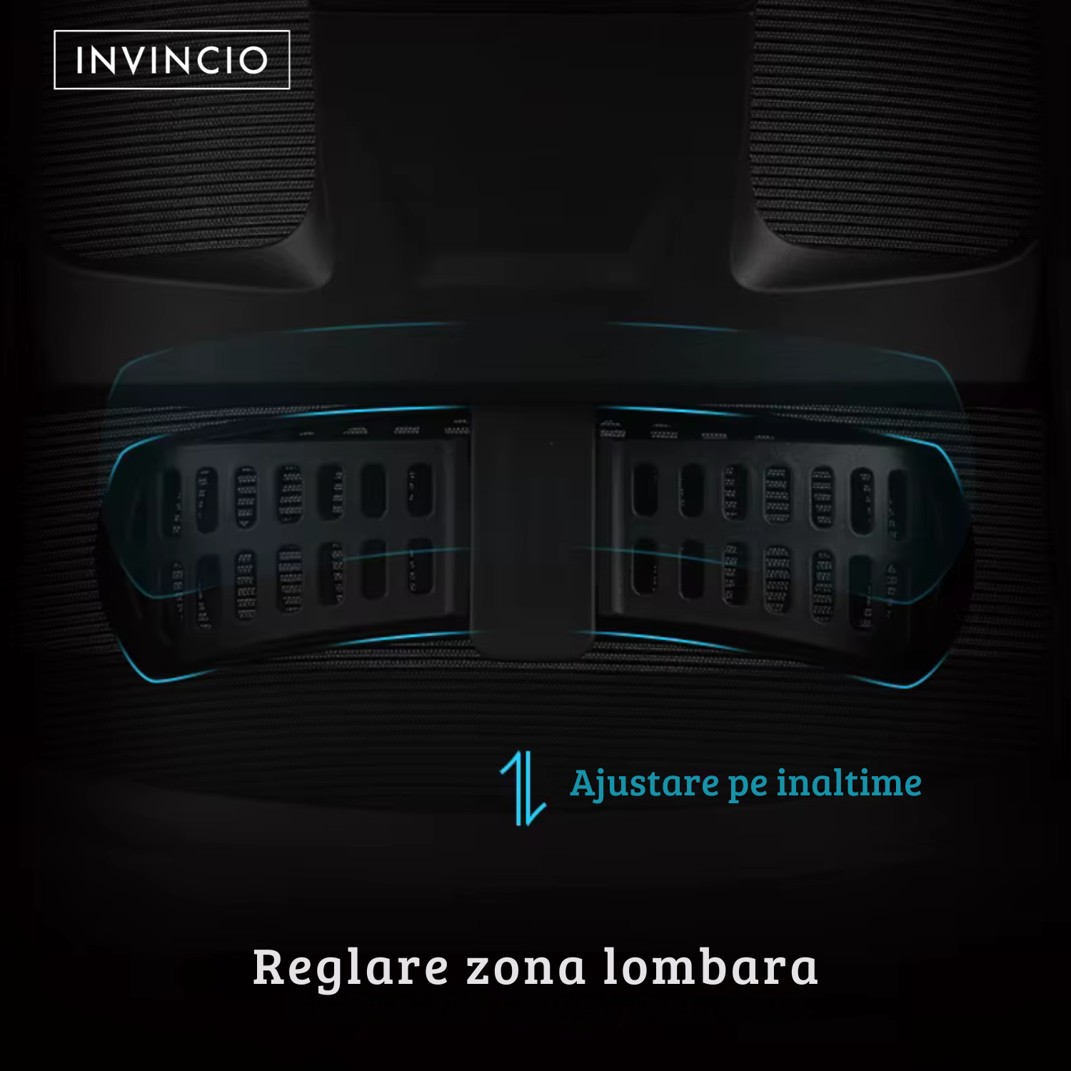 Invincio Walker-H – Scaun ergonomic mesh cu brate 3D, negru