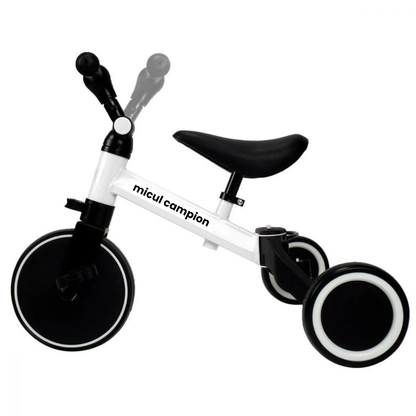 Invincio Micul Campion EasyRide 2–5 ani – Tricicleta 4-in-1 cu maner parental, alb