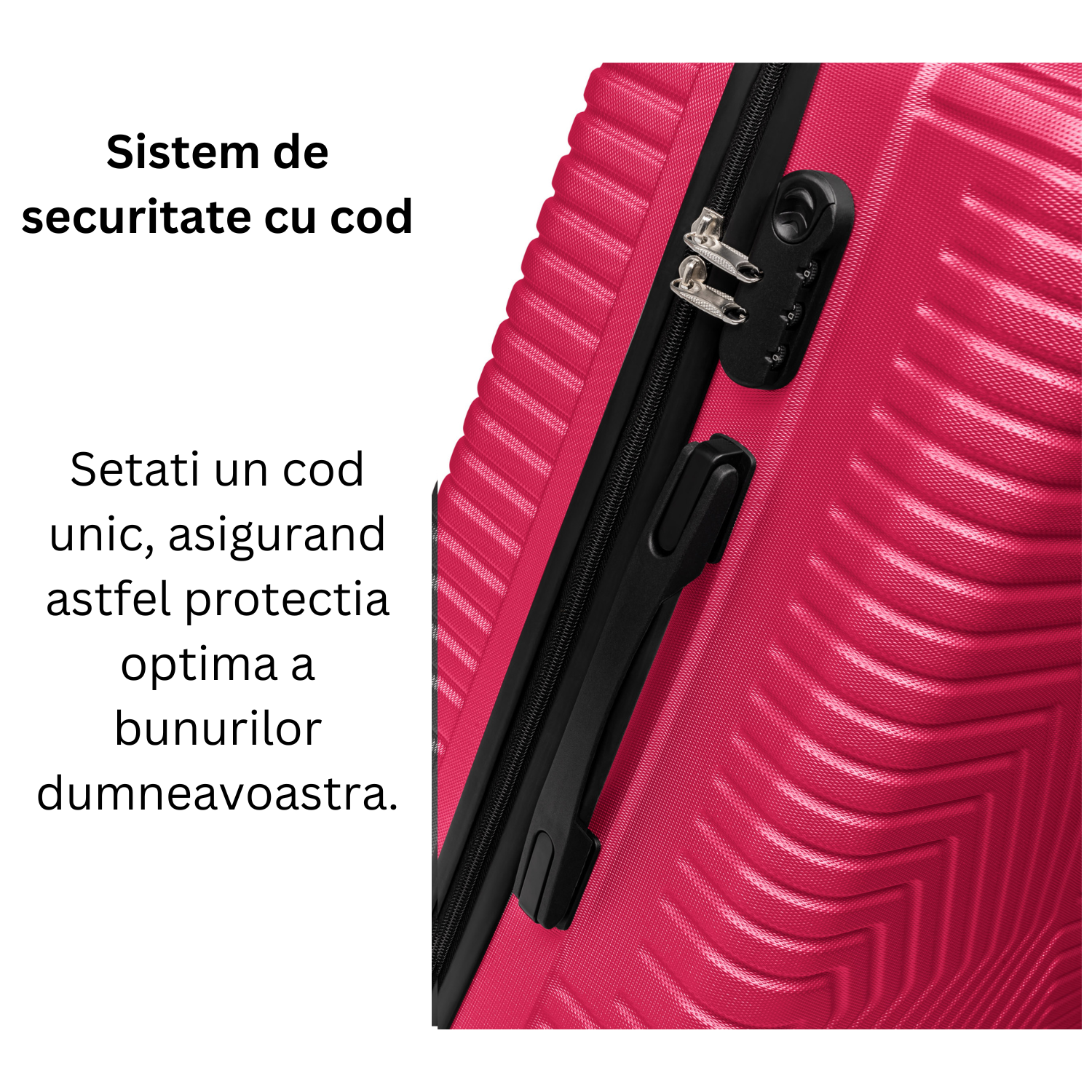Set Geanta Cosmetica Make-up Bezubi Glam si Troler Cabina avion POLO, fucsia